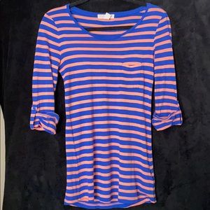 Striped 3/4 sleeve shirt